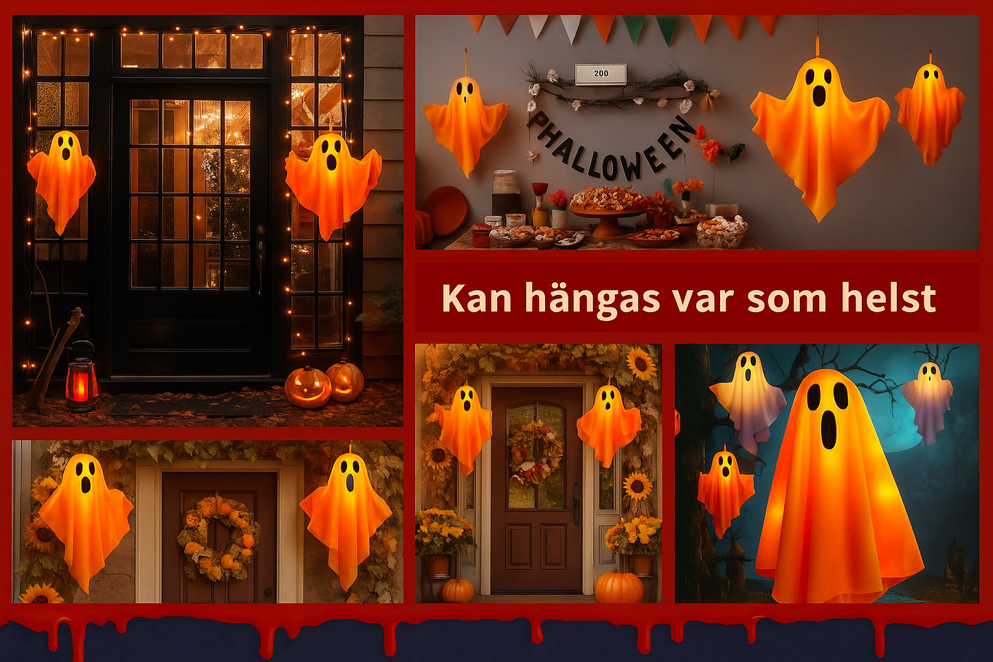 Halloween LED-hängare 👻