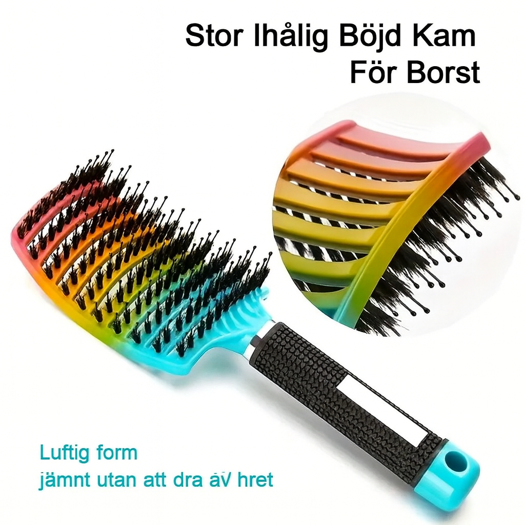 Böjd trasselutredande hårborste - Alva