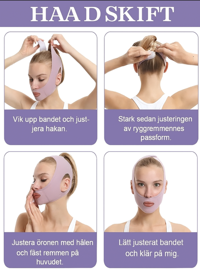 V-Face Lyftband – Fastare Käklinje
