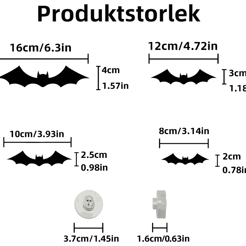 Spöklika Halloween LED-fladdermöss