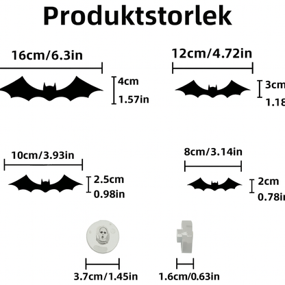 Spöklika Halloween LED-fladdermöss