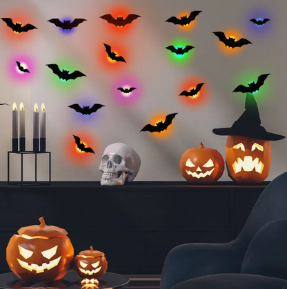 Spöklika Halloween LED-fladdermöss