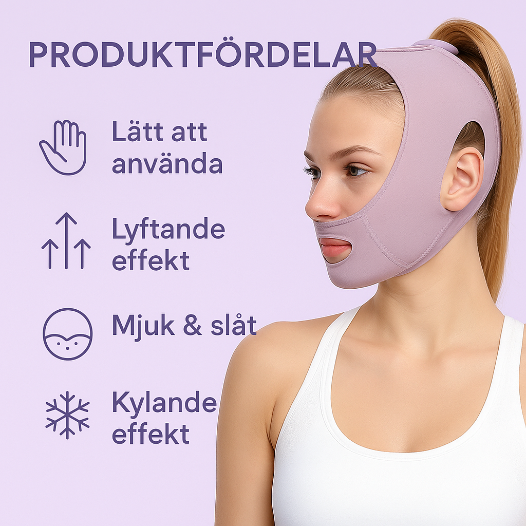 V-Face Lyftband – Fastare Käklinje