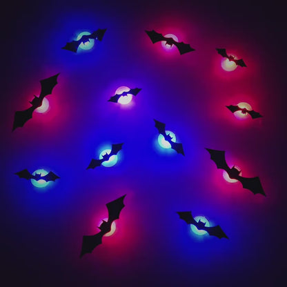 Spöklika Halloween LED-fladdermöss